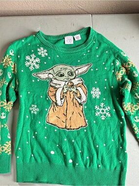 Green 'Baby Yoda' Holiday Sweater